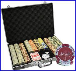 650pc 14g Monte Carlo Millions Clay Poker Chips Set With Aluminum Case