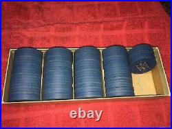 86 Vintage Las Vegas Hilton Casino Hhr Mold Blue Poker Casino Roulette Chips