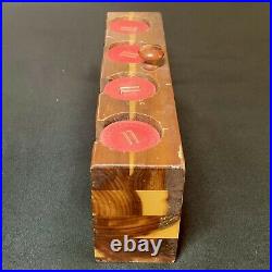 92 ANTIQUE Clay ILLEGAL GAMBLING Poker Chips with SAN FRANCISCO Rack LOW START $