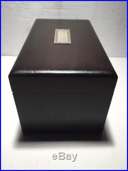 ANTIQUE POKER SET 172 CHIPS Clay Composite engraved Wood CARRIER BOX HOLDER Vtg
