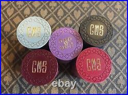 ASM Poker Chips Clay with brass flakes Square in the mold 1000 Count