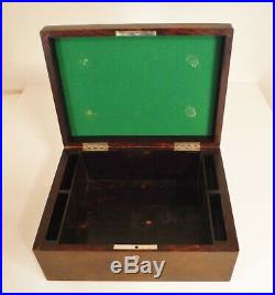 Antique 1920s Clay Poker Chip Set in Case Tax Stamp Card Deck US Playing Card Co