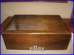 Antique Card Gambler Poker Player Chest 570 Clay Chips & Six Storage Racks