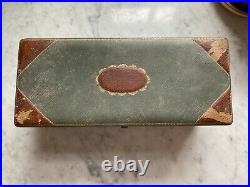 Antique Clay Poker Chip Set with Case and Deck of Cards