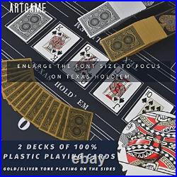 Artgame 14 Gram Clay Poker Chip Set for Texas Hold'em, 300Pcs Casino Style