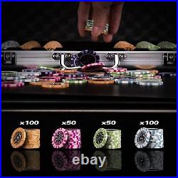 BUPOfromcn Personalized 300PCS Clay Poker Chips Set 14 Gram Casino for