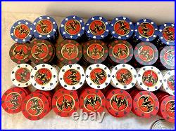 Bacardi Rum Bat 11+ Gram each Clay Poker Chips Texas Hold'Em 499 + Dealer = 500