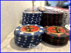 Bacardi Rum Bat 11+ Gram each Clay Poker Chips Texas Hold'Em 499 + Dealer = 500