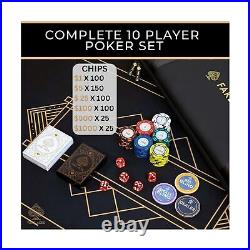 Black Series 500 Poker Chip Set Casino-Grade 14g Clay Poker Chips, Texas Ho