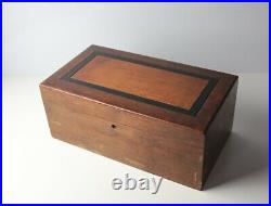Boxed Poker Chip Caddy with clay chips embossed and plain c1930