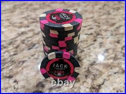 Real Paulson Clay Poker Chips 20 x Jack Cincinnati $100 Reverse Hat Cane 