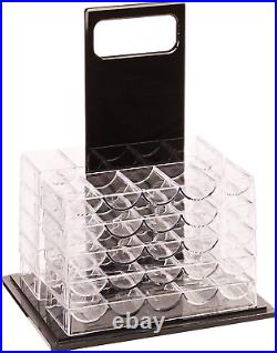 Brybelly 10 Clear Acrylic Poker Chip Trays for Standard Size Chips & Clay Chip