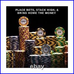 Brybelly 14 Gram 1000 Count Poker Set Monte Carlo 14G Clay Composite Chip