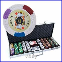 Brybelly 500 Count Kings Casino Poker Set 14 Gram Clay Composite Chips with