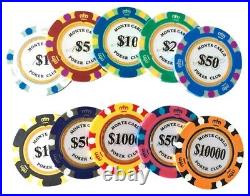 Bulk 500 Monte Carlo 14 gr Clay Composite Poker Chips-Pick Your Denominations