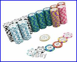Bullets Playing Cards Poker Case with 300 Clay Poker Chips
