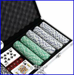 Casino 500 Poker Chip Set 11.5 Gram Dice Style Clay Poker Chips with Case Dices
