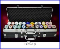 Casino Chips Luxury Set Poker Texas Clay cards Dealer Table Cloth 300 / 500