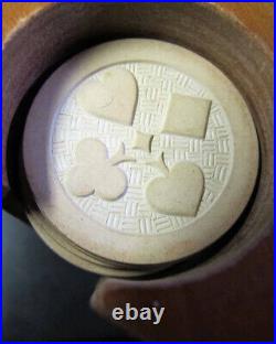 Clay Embossed Poker Chips Clubs Hearts Spades Diamonds with Viassone Torino Cards