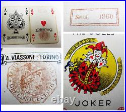 Clay Embossed Poker Chips Clubs Hearts Spades Diamonds with Viassone Torino Cards
