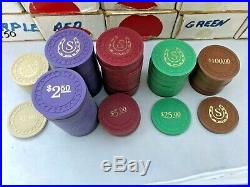 Clay Poker (1,902 ea)Chips 10 Gram Used $1, $2.50, $5, $25, $100