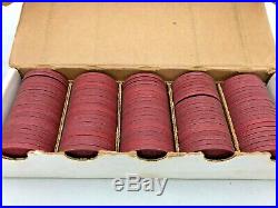 Clay Poker (1824ea)Chips 10 Gram Used $1, $2.50, $5, $25, $100