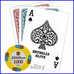 Clay Poker Chip, 600ct Showdown Texas Holdem Travel Poker Chip Case Set