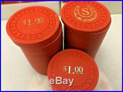Clay Poker Chips 10 Gram $1 Orange Used 952ea