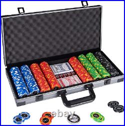 Clay Poker Chips, 400Pcs 14 Gram Chip Set with Deluxe Travel Case, Numbered Ch
