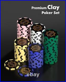 Clay Poker Chips Set, 300pcs 14 Gram Blank Chips with Durable Premium