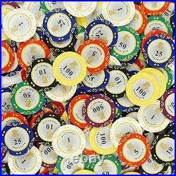 Clay Poker Chips Set Heavy Duty 14 Gram Chips Texas Holdem Cards Game