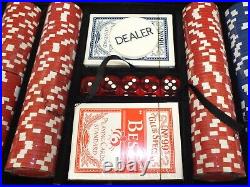 Clay Poker Chips Texas Hold Em' Set With Best Club Special No. 9 Playing Cards