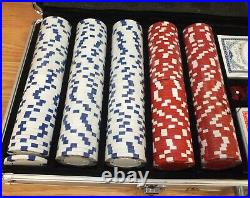 Clay Poker Chips Texas Hold Em' Set With Best Club Special No. 9 Playing Cards