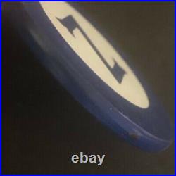 Complete Single Letter Blue PO-A P. 287 Clay Poker Chip Alphabet Eisenstadt