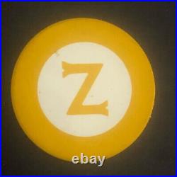 Complete Single Letter Yellow PO-A P. 287 Clay Poker Chip Alphabet Eisenstadt