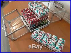 Custom Authentic Clay Poker Chip Set (600 Chips) White, Red, Green, and more