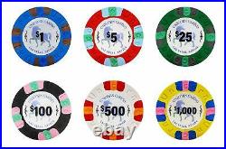 DA VINCI Unicorn All Clay Poker Chip Set 500 Casino Weighted 9 Gram Chips