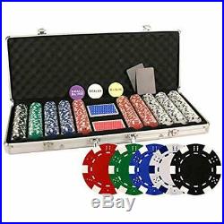 Da Vinci 500 Piece Executive 11.5 Gram Poker Chip Set WithCase Cards Dice Clay