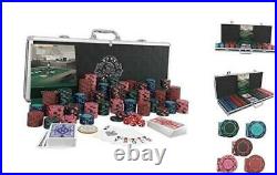 Designer Poker Case Corrado Deluxe Poker Set with 500 Clay Poker Chips
