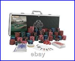 Designer Poker Case Corrado Deluxe Poker Set with 500 Clay Poker Chips