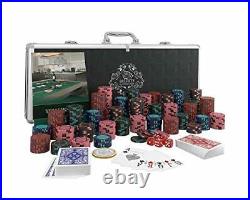 Designer Poker Case Corrado Deluxe Poker Set with 500 Clay Poker Chips, Pok