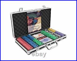Designer Poker Case Tony Deluxe Poker Set with 300 Clay Poker Chips
