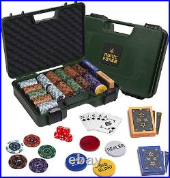 Exclusive Poker Set 300 Pcs, 14 Gram Clay Poker Chips for Texas Holdem, Black Ja