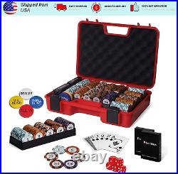 Exclusive Poker Set 300PCS 14 Gram Clay Poker Chips, Resistant Poker Case