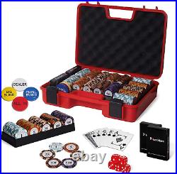 Exclusive Poker Set 300PCS 14 Gram Clay Poker Chips, Resistant Poker Case