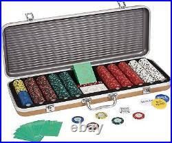 Fake ACES-500 Piece 14 Gram Clay Composite Poker Chip Set, Premium Playing Cards