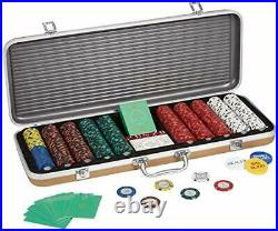 Fake ACES-500 Piece 14 Gram Clay Composite Poker Chip Set with Case. Premium