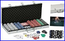 Fat Cat 11.5 Gram Texas Hold'em Clay Poker Chip Set with Aluminum Case, 500 Str