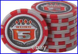 Fat Cat Bling 13.5 Gram Texas Hold'em Clay Poker Chip Set with Aluminum