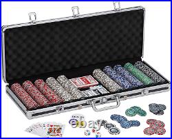 Fat Cat Bling 13.5 Gram Texas Hold'em Clay Poker Chip Set with Aluminum Case, 5